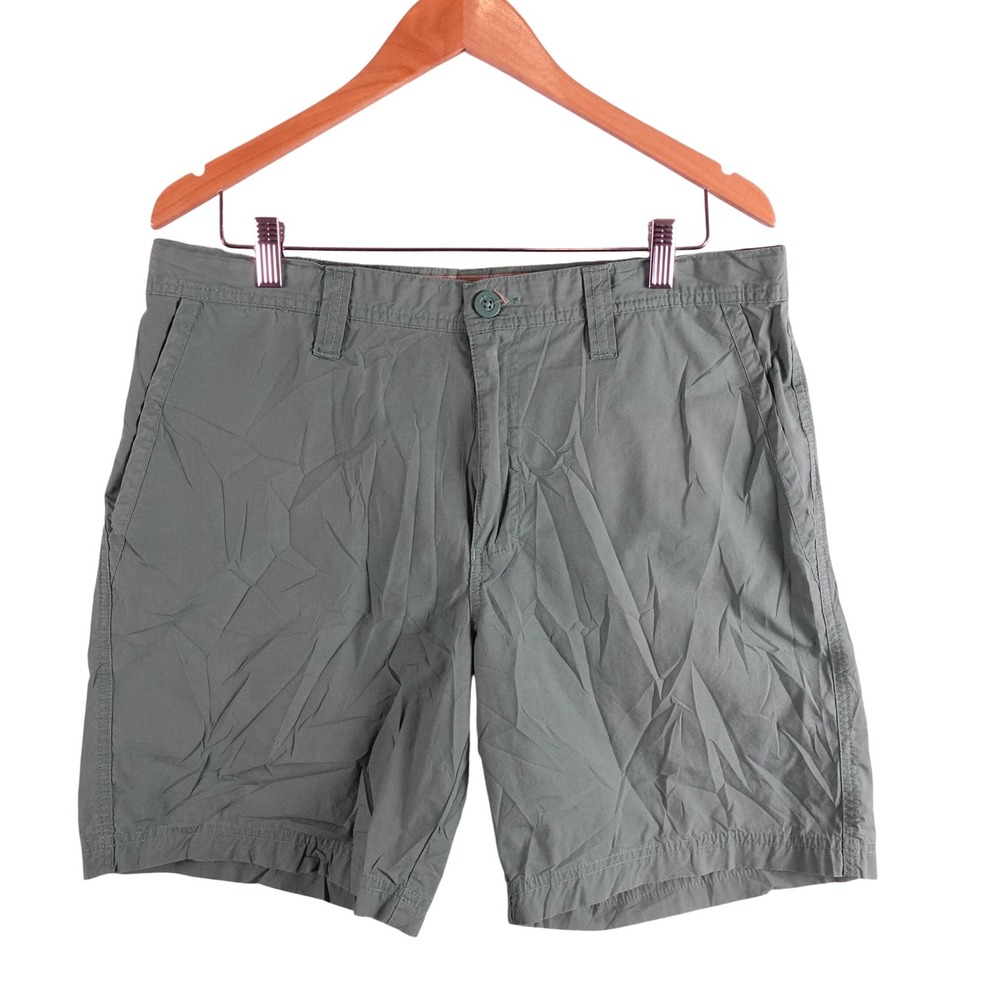 Columbia Mens Sage Green Cotton Cargo Shorts Size 36w 8L Outdoor Casual